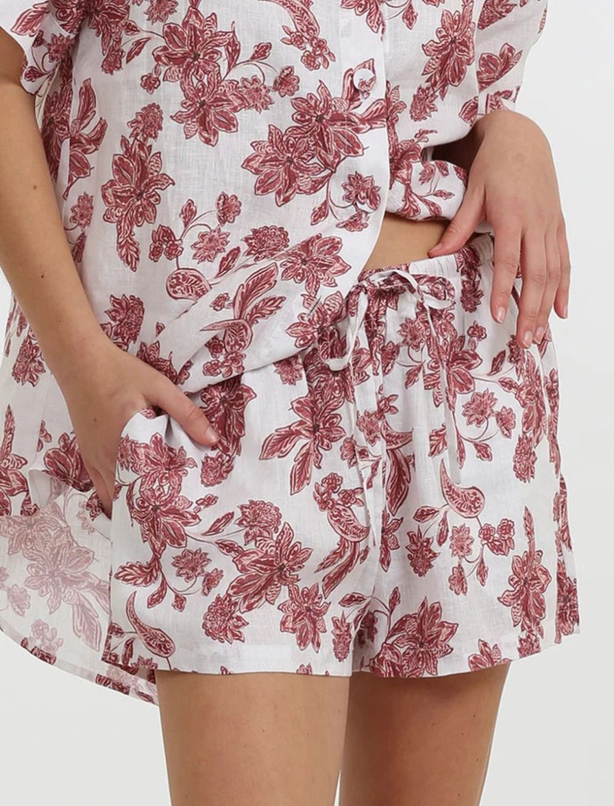 Sleepwear Papinelle | Papinelle - Resort Linen Boxer Floral