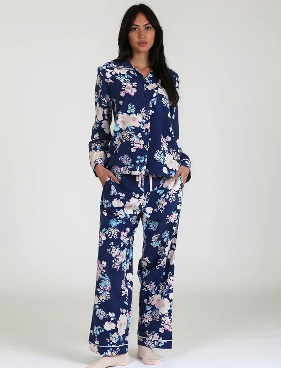 Sleepwear Papinelle | Papinelle - Alice Floral Pj In Navy