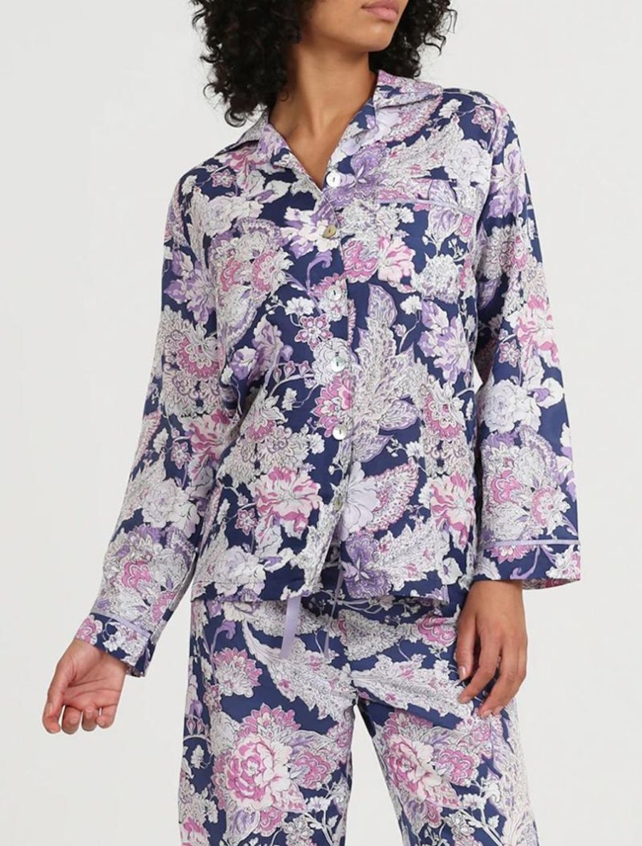 Sleepwear Papinelle | Papinelle - Ella Luxe Full Length Pj Wisteria