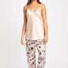 Sleepwear Love u0026 Lustre | Love & Lustre - Silk Sleep Pant Peony Pink Peony Print