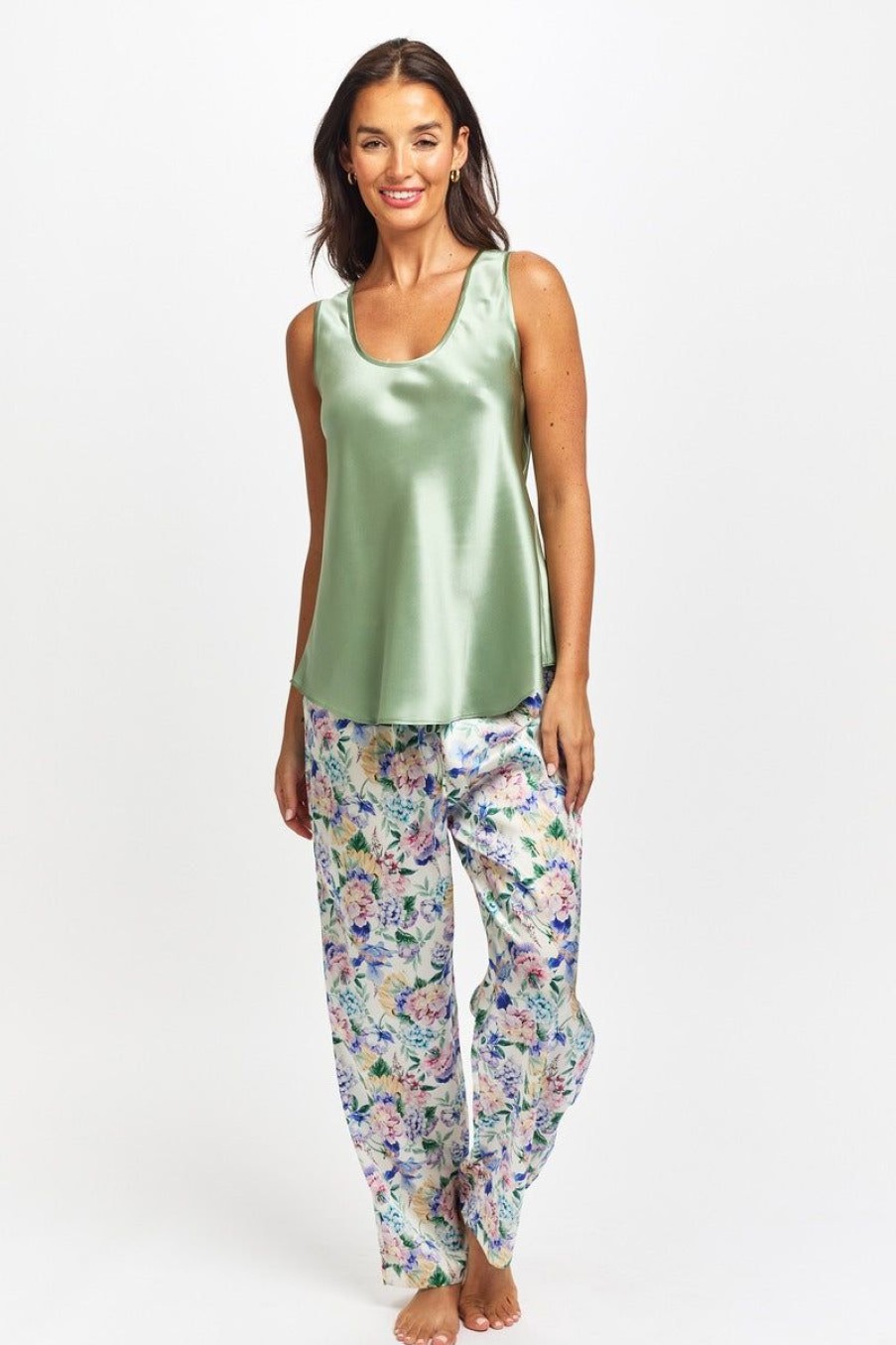 Sleepwear Love u0026 Lustre | Love & Lustre - Mono Silk Camisole Sage