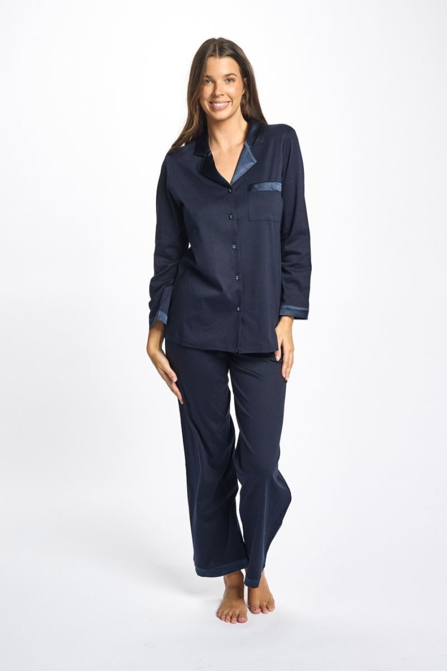 Sleepwear brandella | Love & Lustre - Supima Cotton Silk Trim Pj Set