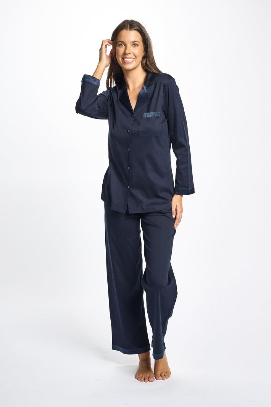 Sleepwear brandella | Love & Lustre - Supima Cotton Silk Trim Pj Set