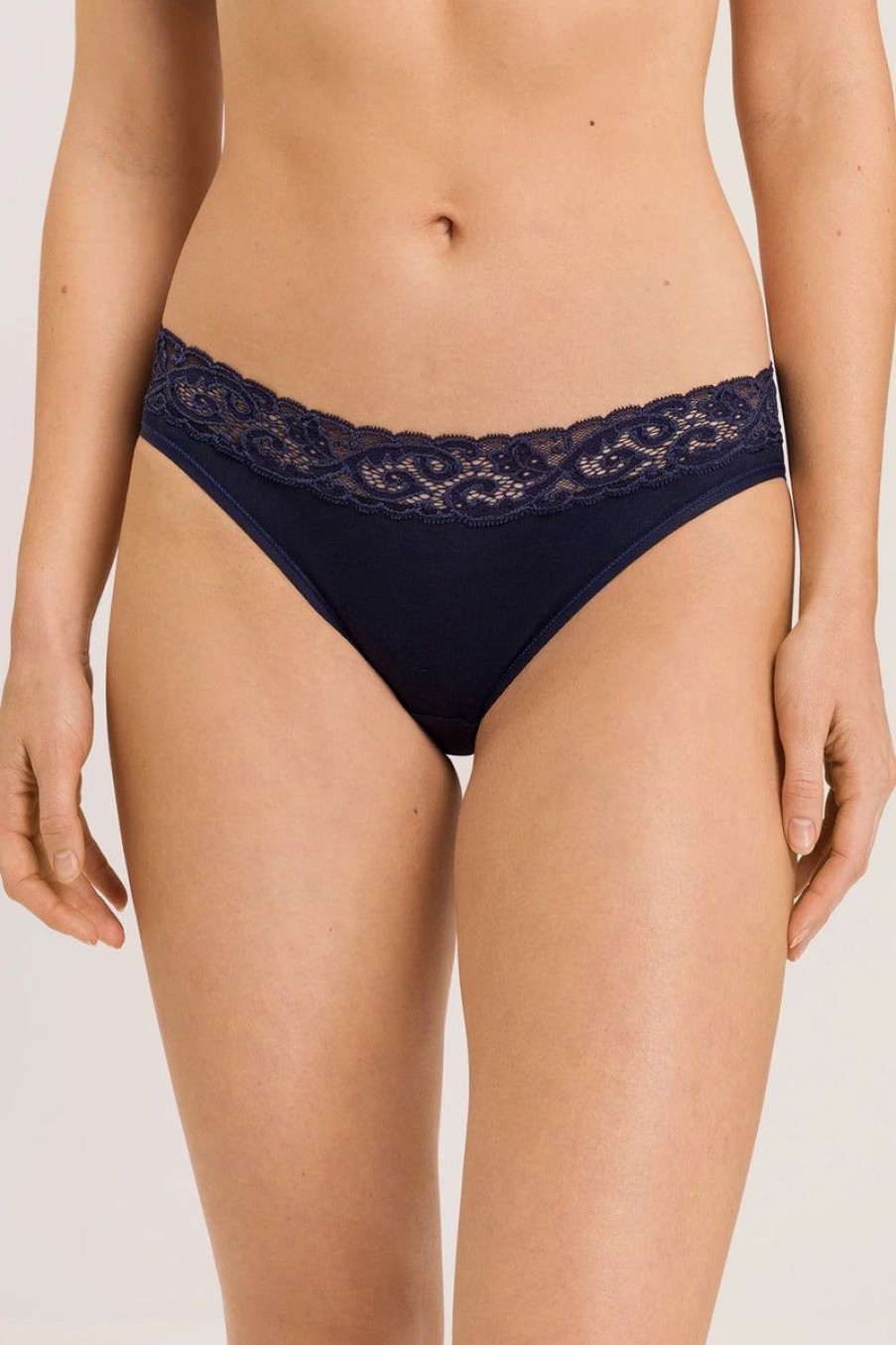 Briefs Hanro | Hanro - Moments Mini Lace Brief Deep Navy