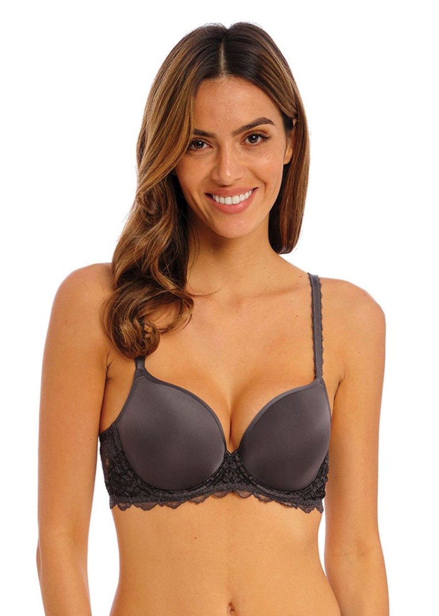 Bras Wacoal | Wacoal - Lace Perfection Underwire Contour Bra Charcoal