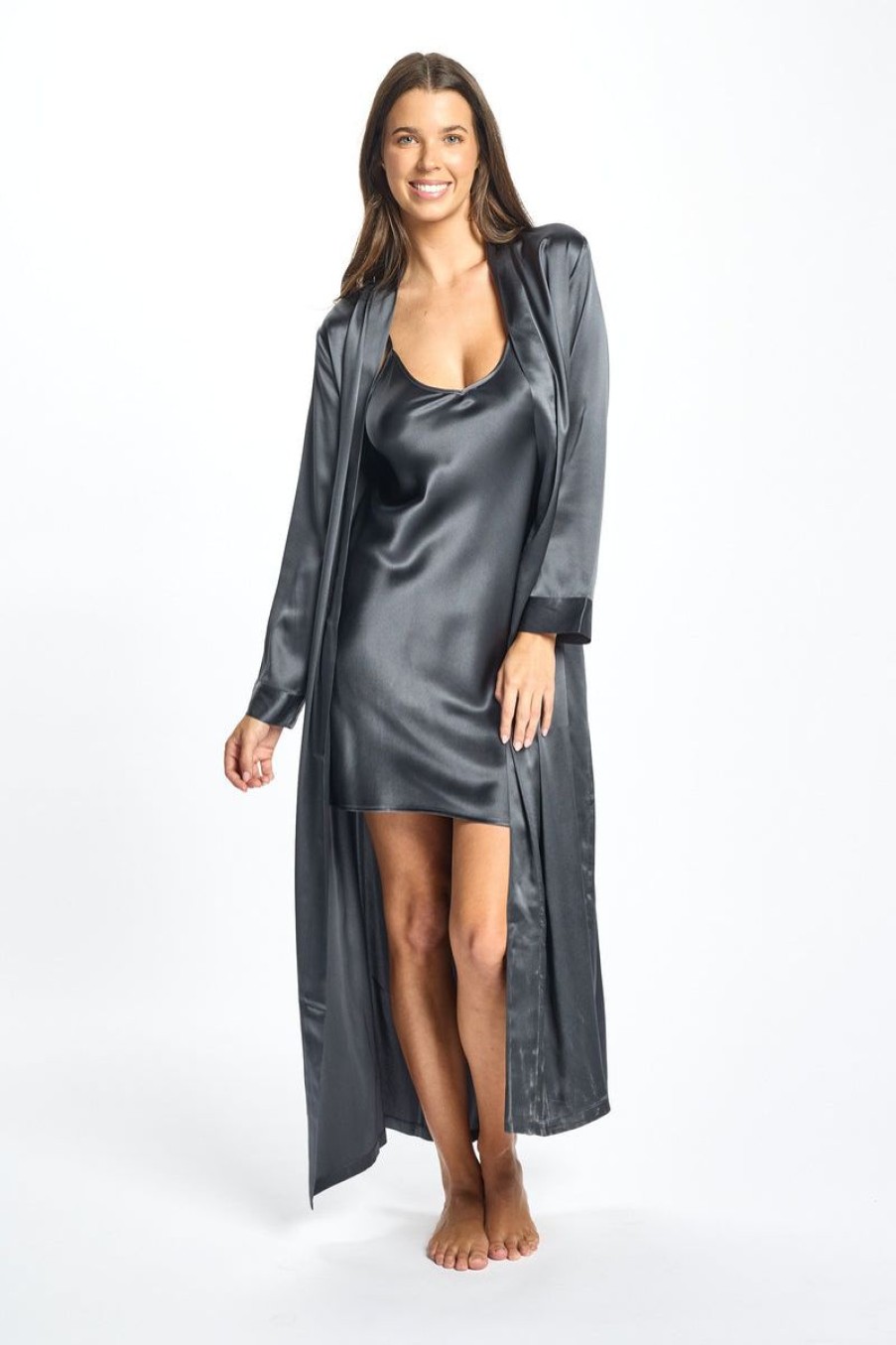 Silks Love u0026 Lustre | Love & Lustre - Long Silk Robe Monument