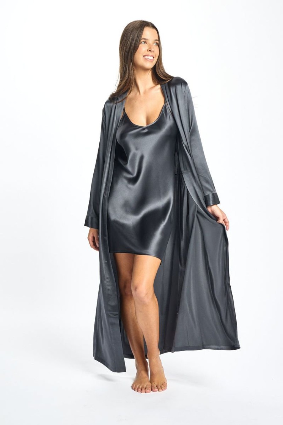 Silks Love u0026 Lustre | Love & Lustre - Long Silk Robe Monument