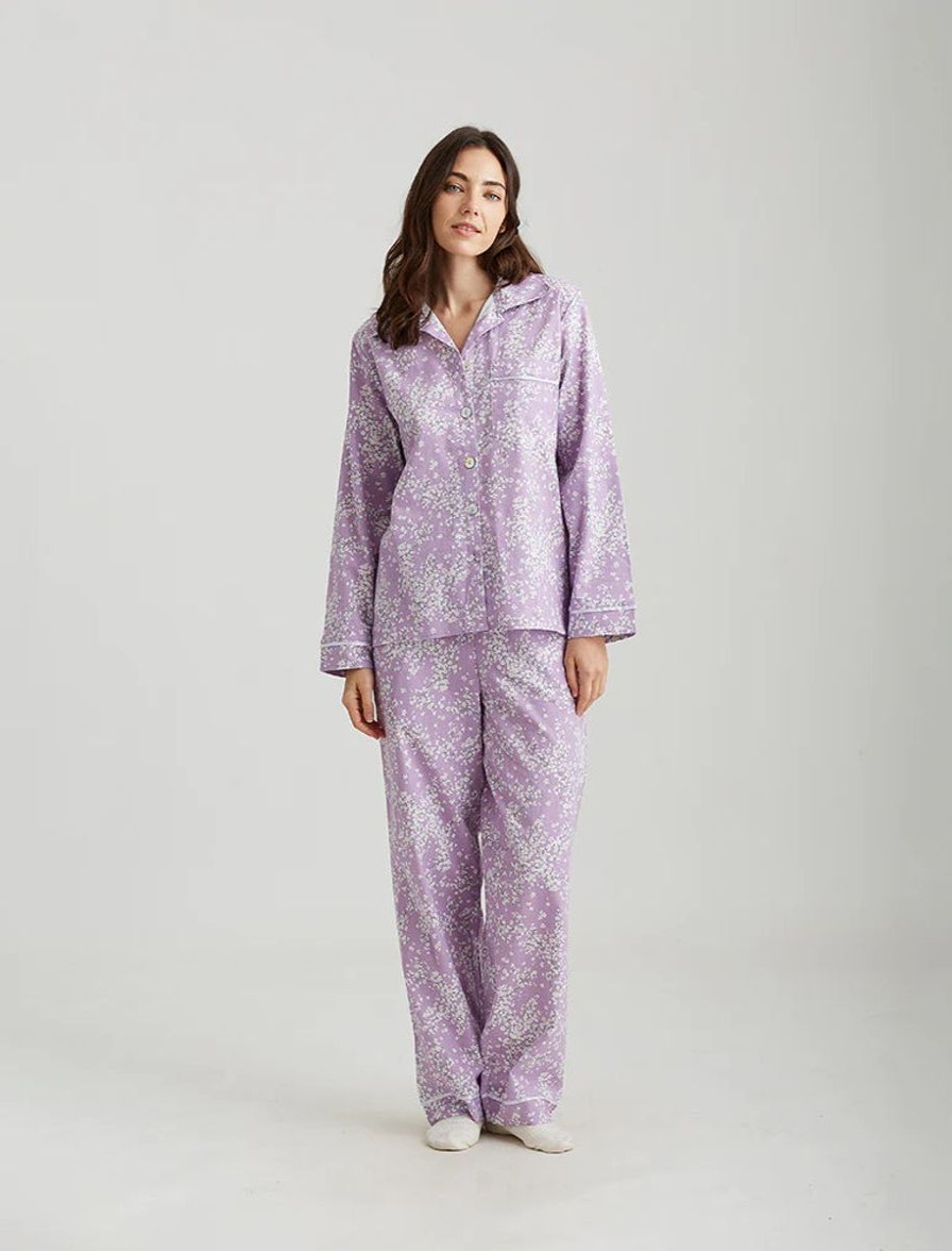 Sleepwear Papinelle | Papinelle - Cheri Blossom Full Length Pj Iris