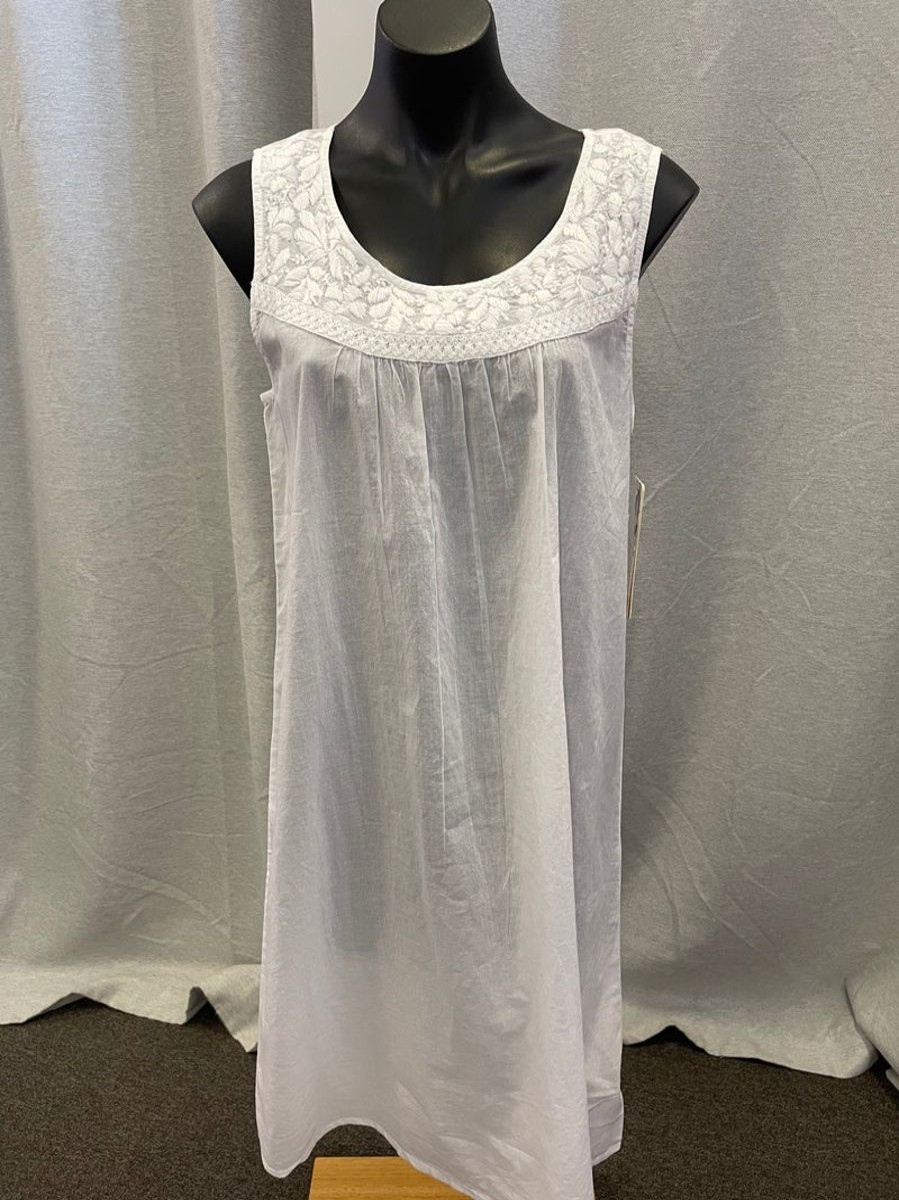 Sleepwear French Country | French Country - Sleeveless Voile Cotton Nightie White