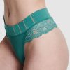 Briefs Elle | Elle - Seamless & Lace Thong Forest Green