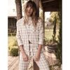 Sleepwear Gingerlilly | Gingerlilly - Check Brushed Cotton Pj Biscuit