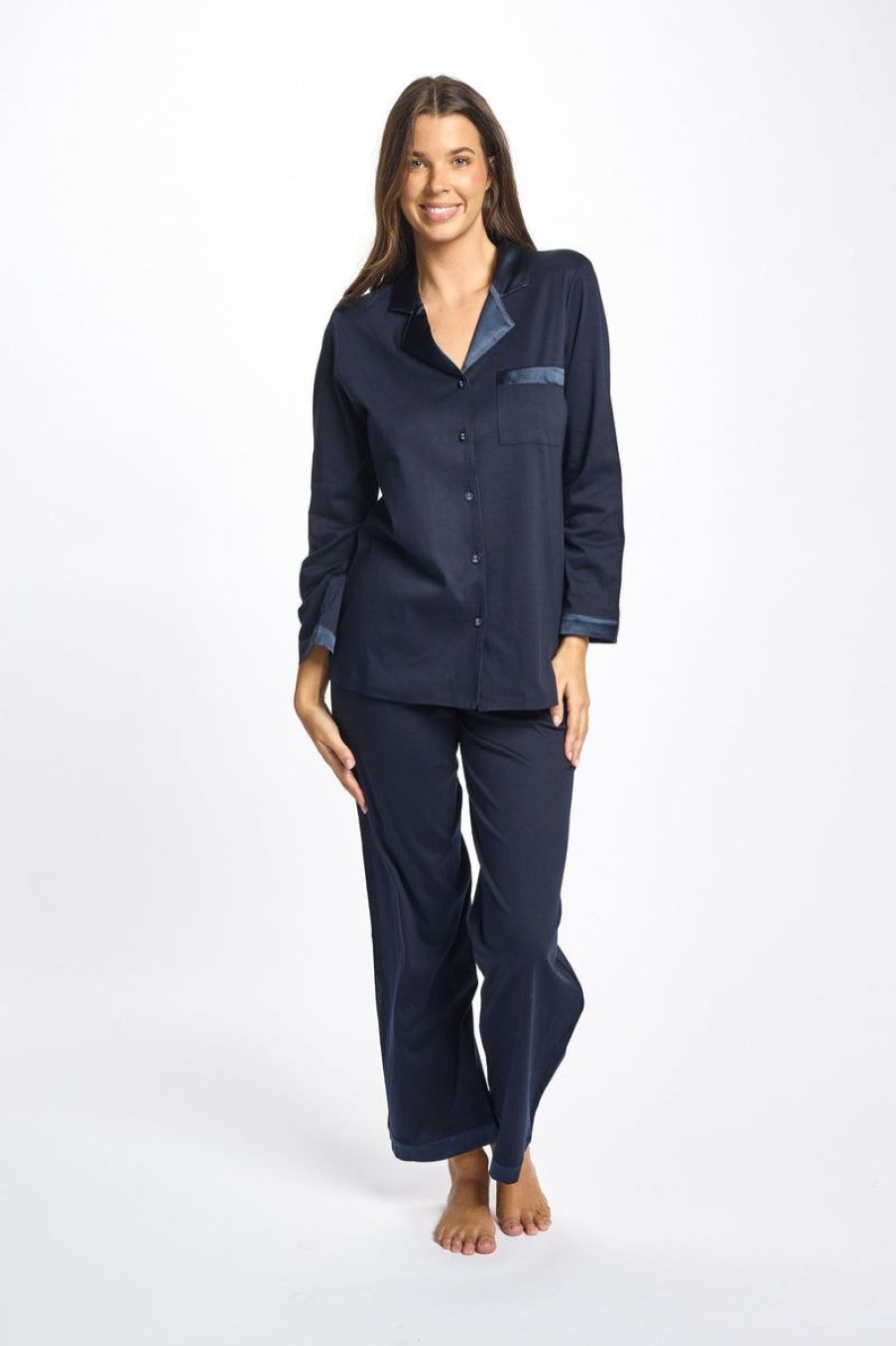 Sleepwear brandella | Love & Lustre - Supima Cotton Silk Trim Pj Set