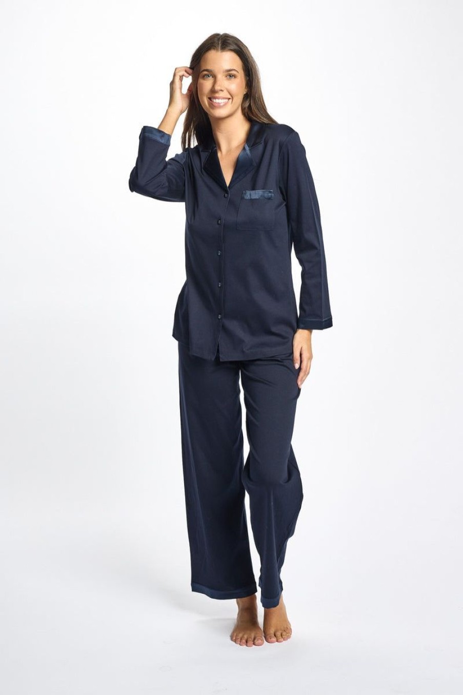 Sleepwear brandella | Love & Lustre - Supima Cotton Silk Trim Pj Set