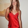 Sleepwear GINIA | Ginia - Silk Lace Cami Red Chili