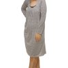 Sleepwear Yuu | Yuu - Ditsy Grosgrain Long Sleeve Dress Mink