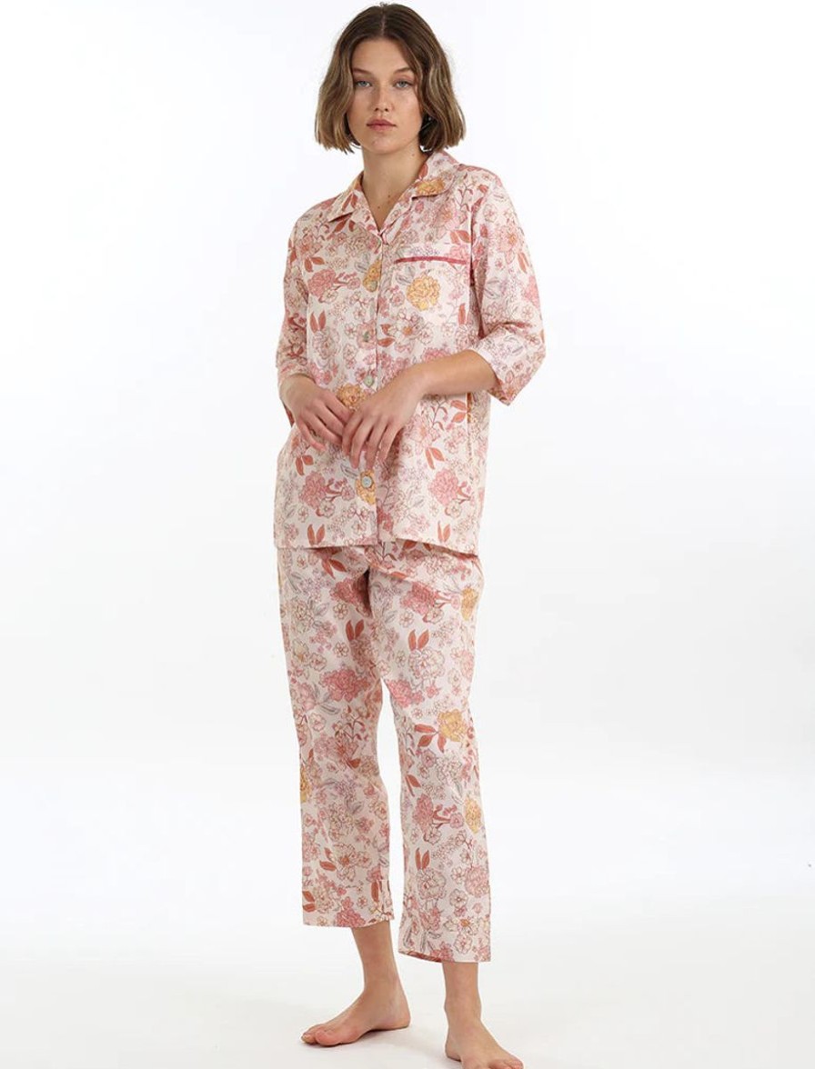 Sleepwear Papinelle | Papinelle - Karolina Crop Pj Soft Cinnamon