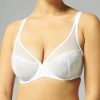 Bras Simone Perele | Simone Perele - Delice Full Cup Plunge Bra White