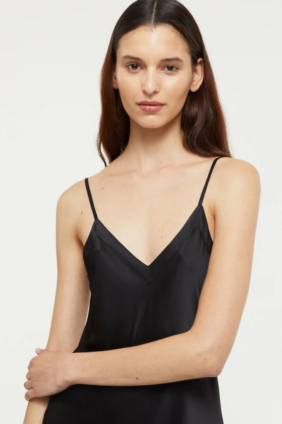 Silks GINIA | Ginia - Silk Chemise Black