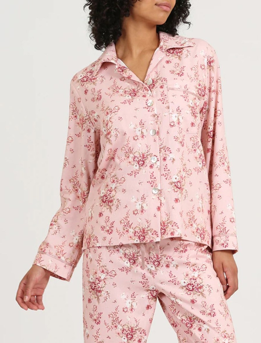 Sleepwear Papinelle | Papinelle - Lou Lou Cosy Full Length Pj Rose Pink