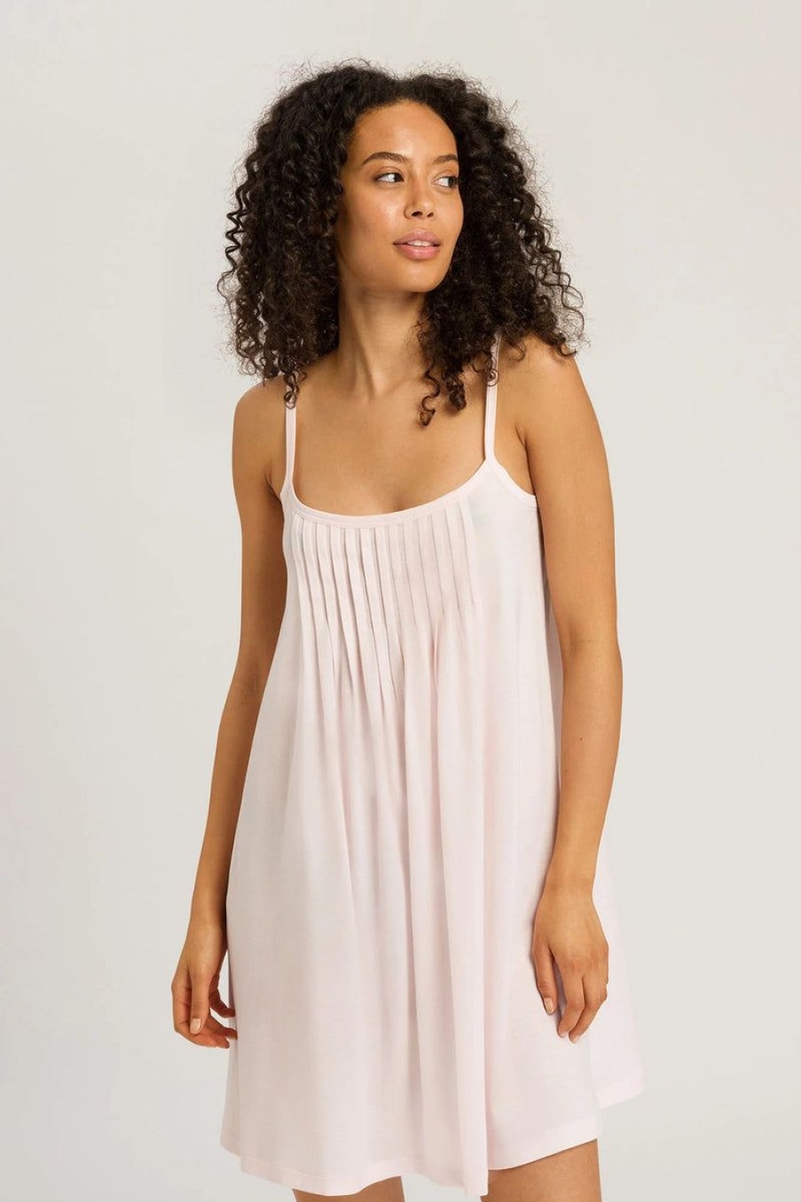 Sleepwear Hanro | Hanro - Juliet Short Cotton Nightie Pink