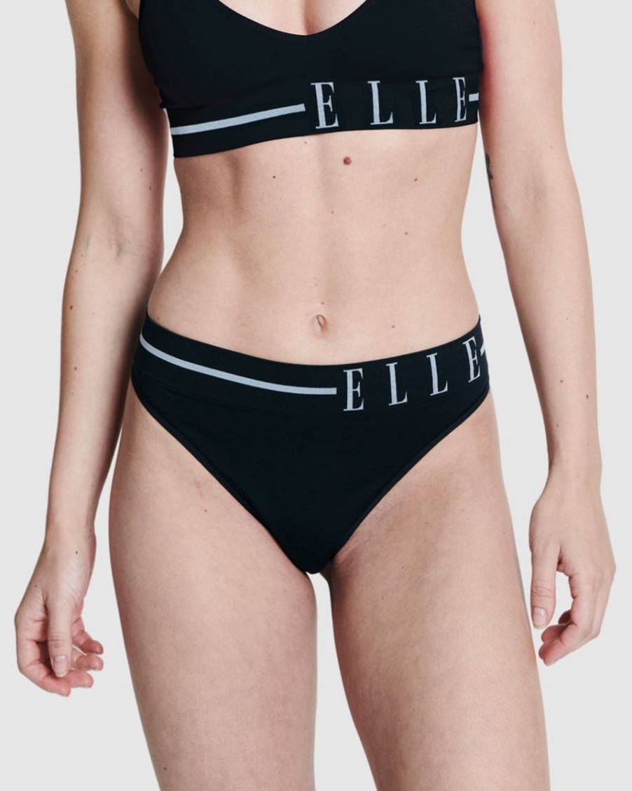 Briefs Elle | Elle - Headline Thong Black