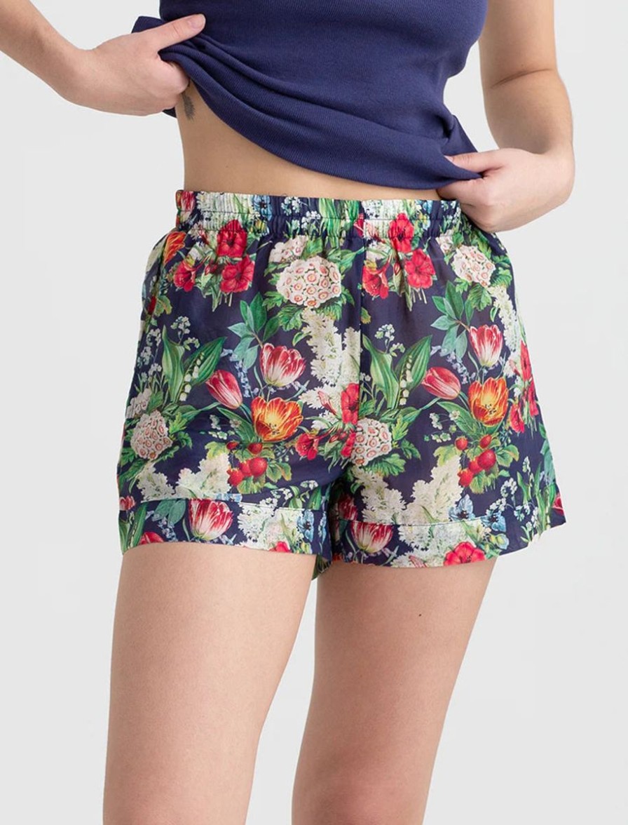 Sleepwear Papinelle | Papinelle - Clara Boxer Short Navy