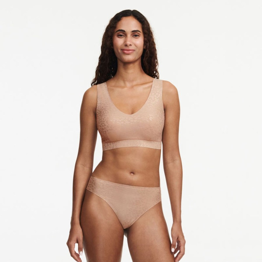 Sleepwear Chantelle | Chantelle - Softstretch Wirefree Padded Top Leo Shimmer