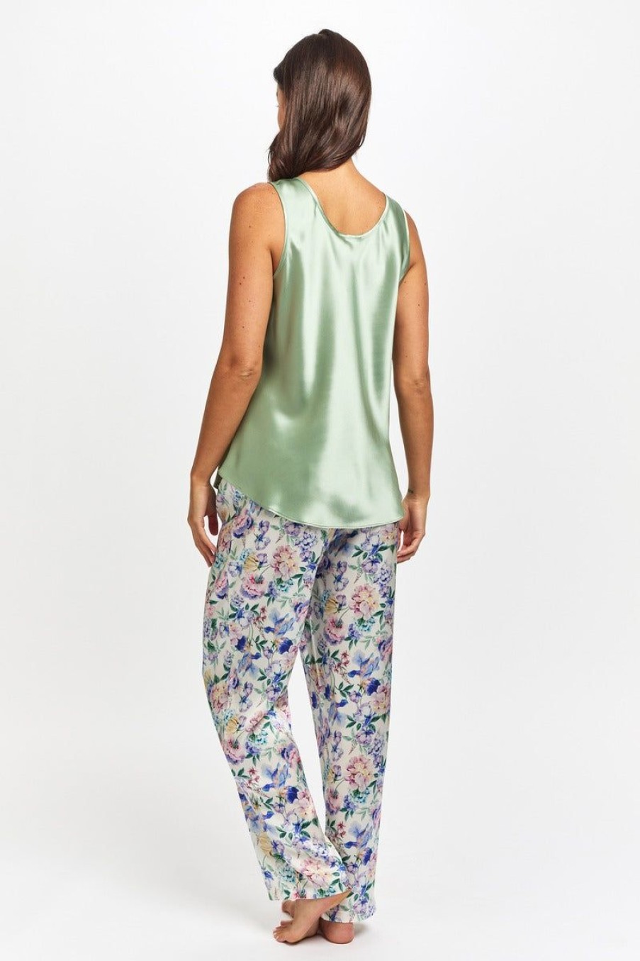 Silks Love u0026 Lustre | Love & Lustre - Mono Silk Camisole Sage