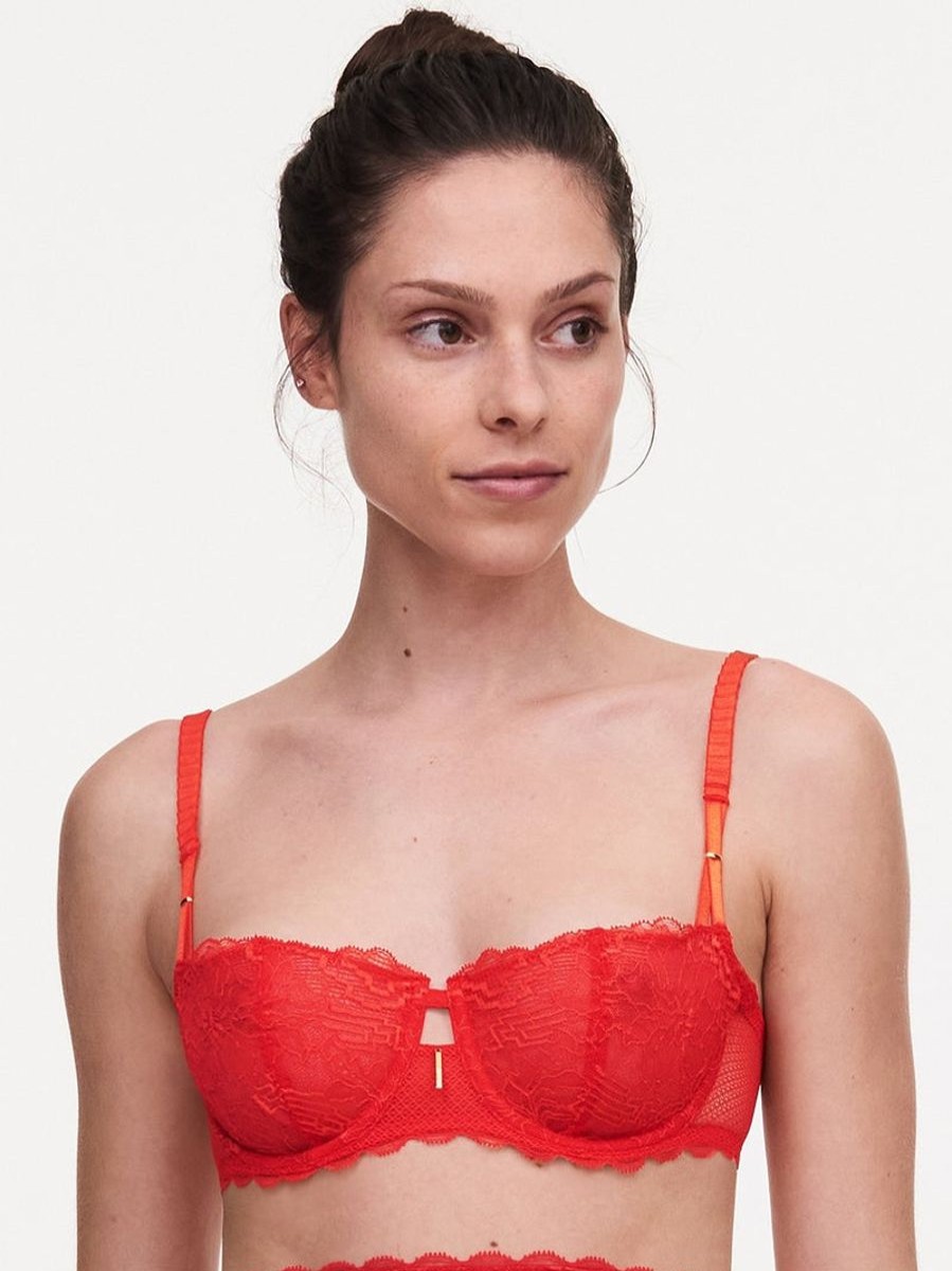 Bras Chantelle | Chantelle - Waltz Half Cup | Bright Poppy Poppy Red