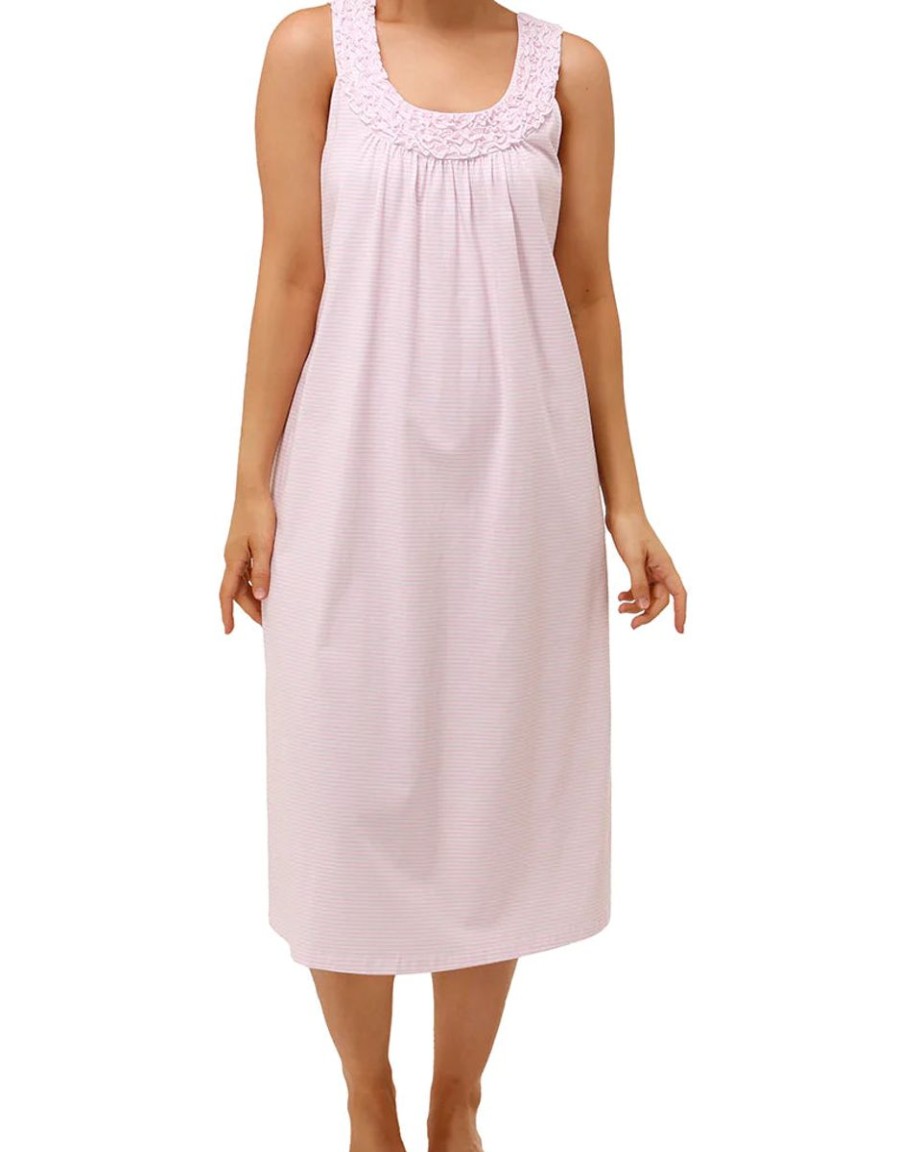 Sleepwear SCHRANK | Schrank - Cotton Stripe Sleeveless Nightie