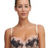 Bras Chantelle | Chantelle - Fleurs Signature Half Cup Balcony Bra Nude & Black