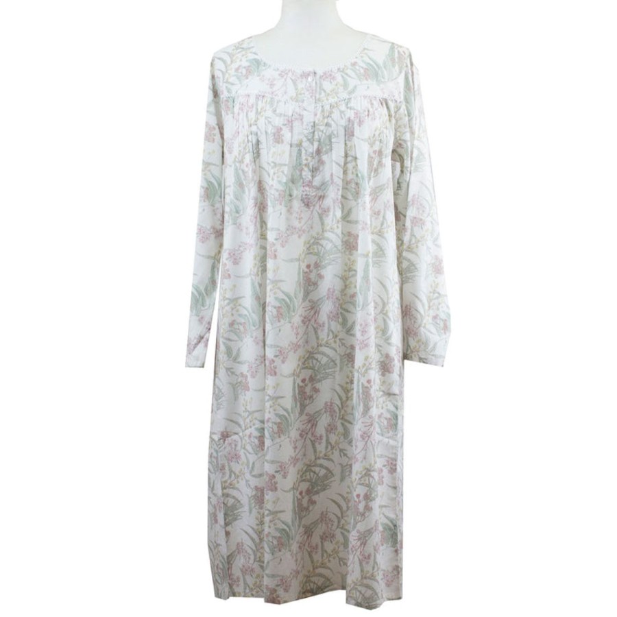 Sleepwear French Country | French Country Ls Cotton Nightie Wattlebloom