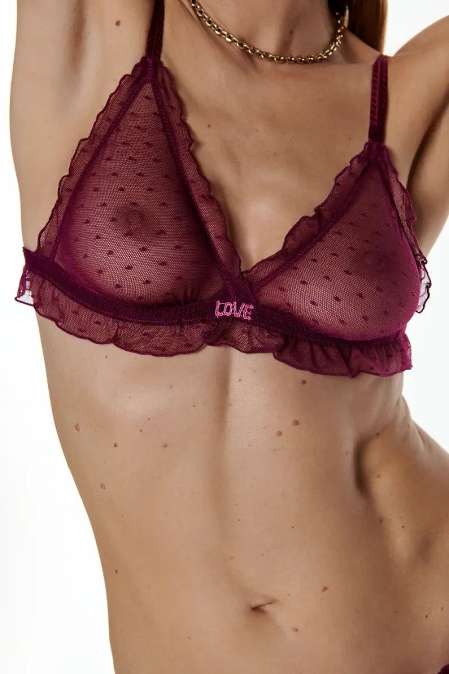 Bras Love Stories | Love Stories - Reggipetto Triangle Bralette Burgundy