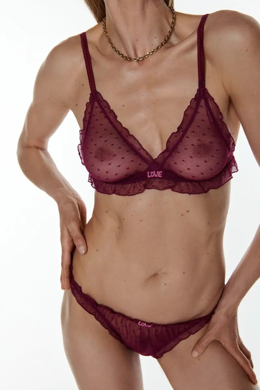 Bras Love Stories | Love Stories - Reggipetto Triangle Bralette Burgundy