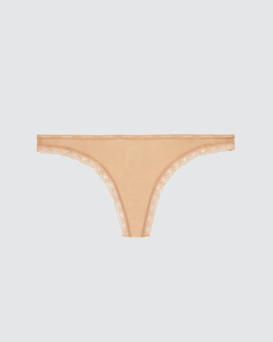 Briefs Calvin Klein | Calvin Klein - Lace Trim Thong Buff