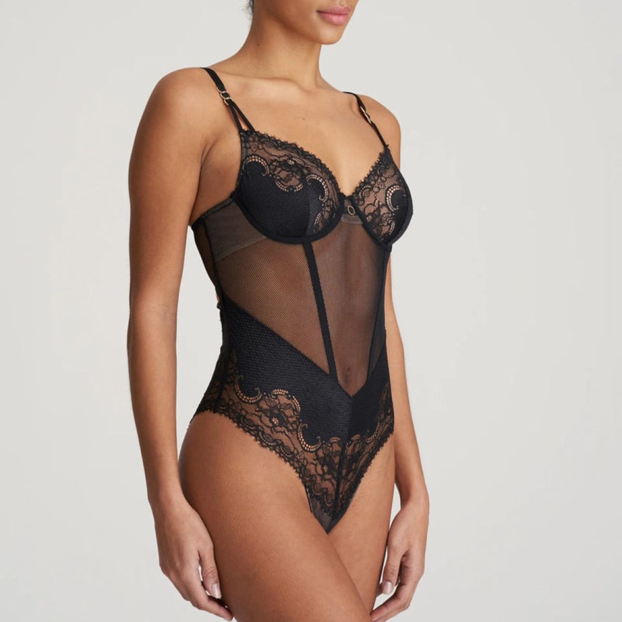 Sleepwear Marie Jo | Marie Jo - Junoo Wired Bodysuit Black