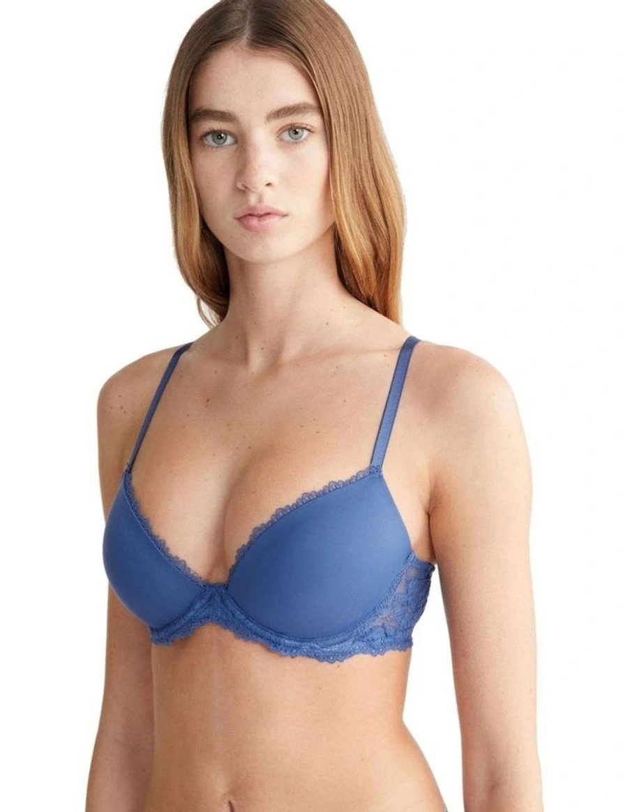 Bras Calvin Klein | Calvin Klein - Seductive Comfort Lotus Flora Lift Bra True Navy