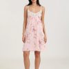 Sleepwear Papinelle | Papinelle - Jardin Lace Front Nightie Pink