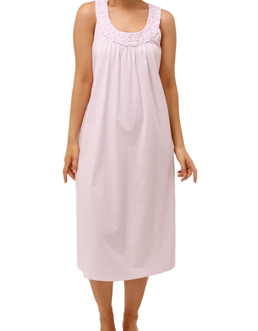 Sleepwear SCHRANK | Schrank - Cotton Stripe Sleeveless Nightie