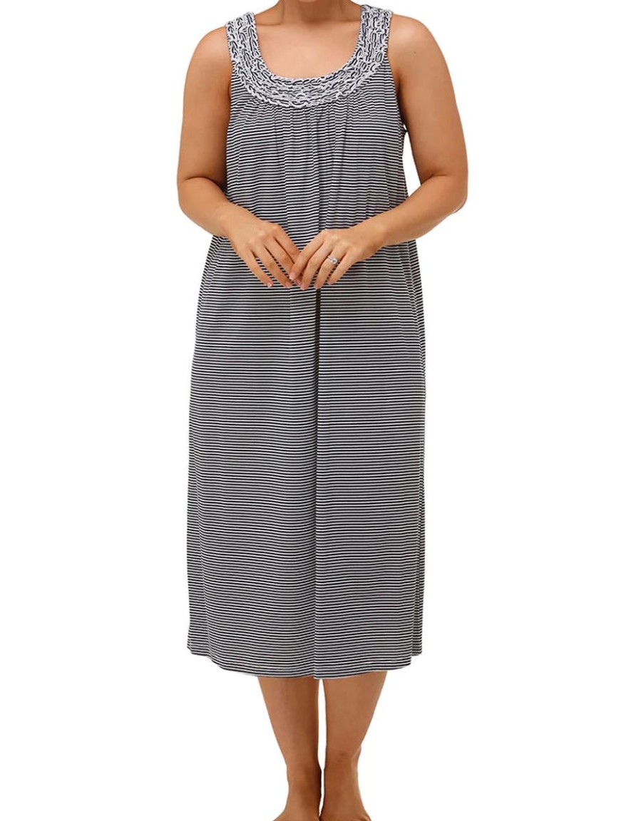 Sleepwear SCHRANK | Schrank - Cotton Stripe Sleeveless Nightie