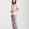 Sleepwear Papinelle | Papinelle - Papillion Straight Leg Full Length Pant Wild Rose