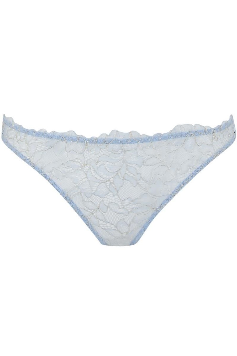 Briefs Coco de Mer | Coco De Mer - Ella Peep Back Knicker Sky Blue