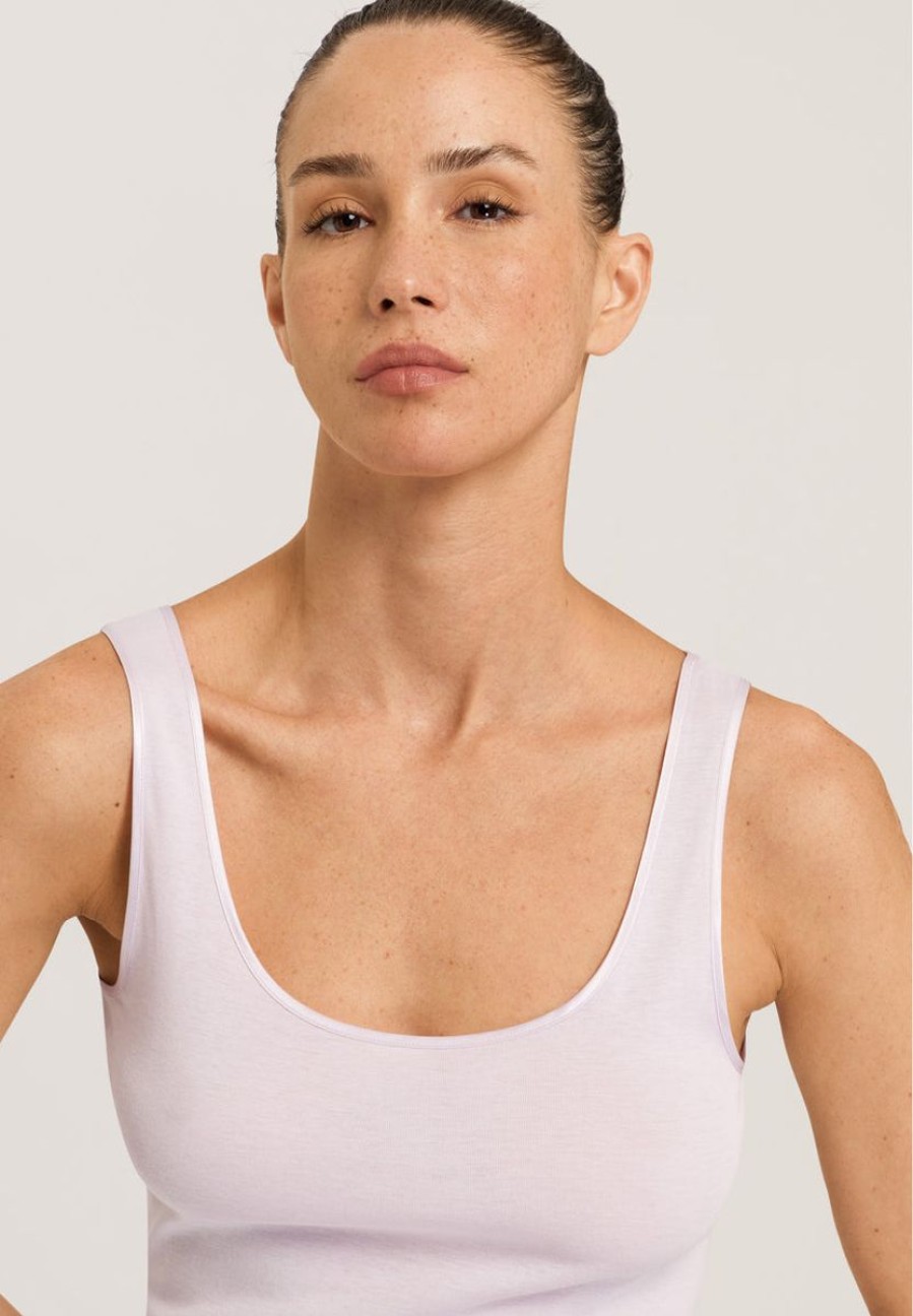 Basics Hanro | Hanro - Cotton Seamless Singlet Top Lupine Love