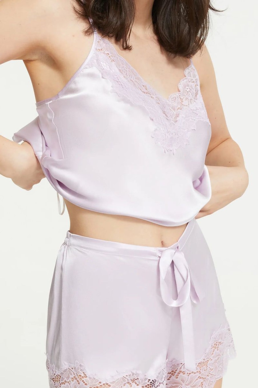 Silks GINIA | Ginia - Silk Lace Short Soft Lilac