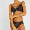 Bras Wacoal | Wacoal - Lace Perfection Plunge Push Up Bra Charcoal