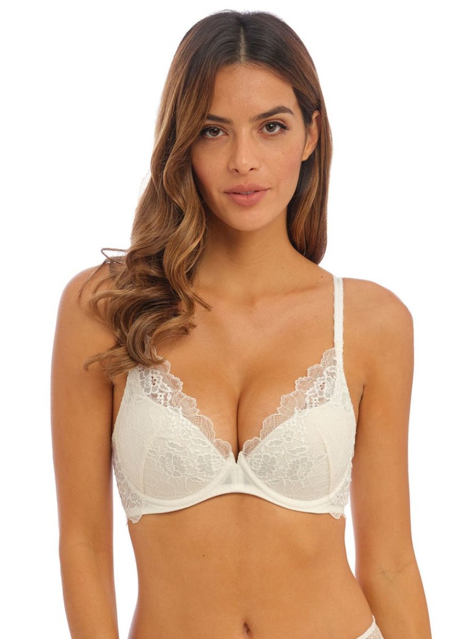 Bras Wacoal | Wacoal - Lace Perfection Plunge Push Up Bra Gardenia