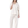 Sleepwear Gingerlilly | Gingerlilly - Myra Cotton Check Crop Pj Set